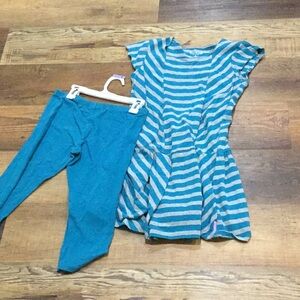 American Girl Blue and Gray Kids Matching Set